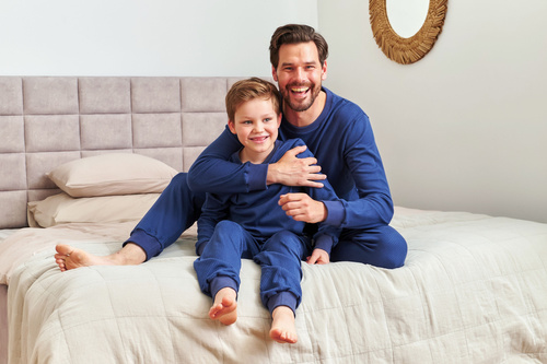 7350 Doctor Nap Herrenpyjama – gerippte Baumwolle, Komfort und Stil – Kosmos