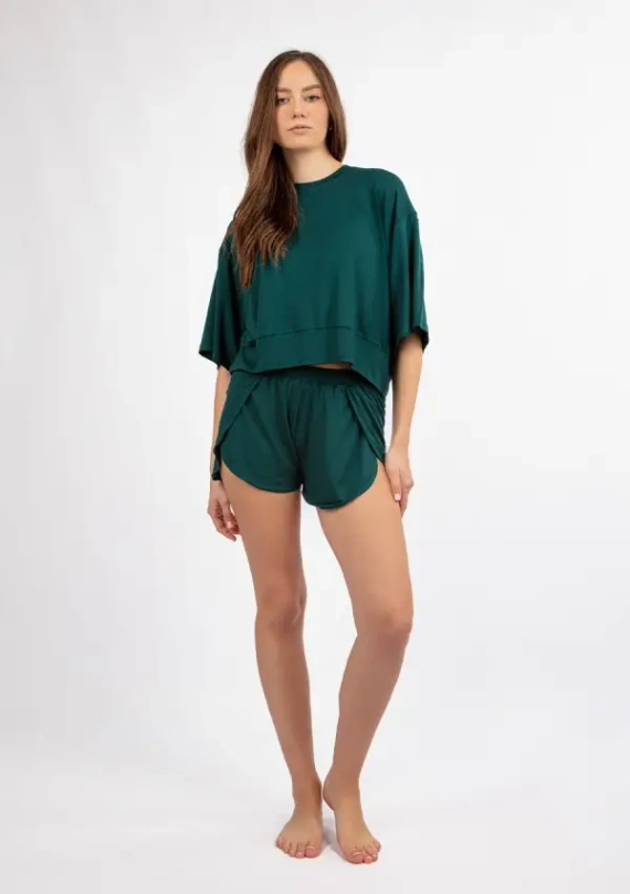 DK-K-B19 Dkaren Damen-Bambus-Set – grün