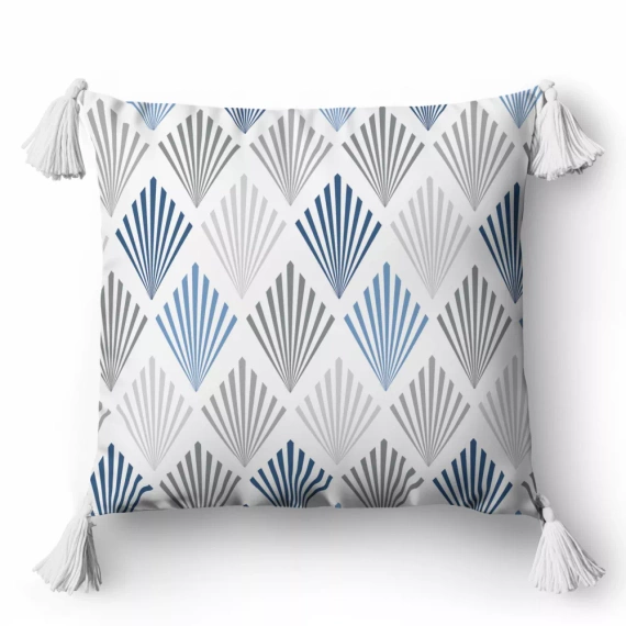 5403 B Dekokissenbezug Ornamente Panama 58 Detexpol weiß/grau/blau