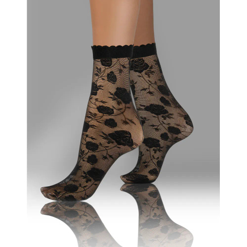 Sesto Senso Damensocken, Muster 010, Rosen