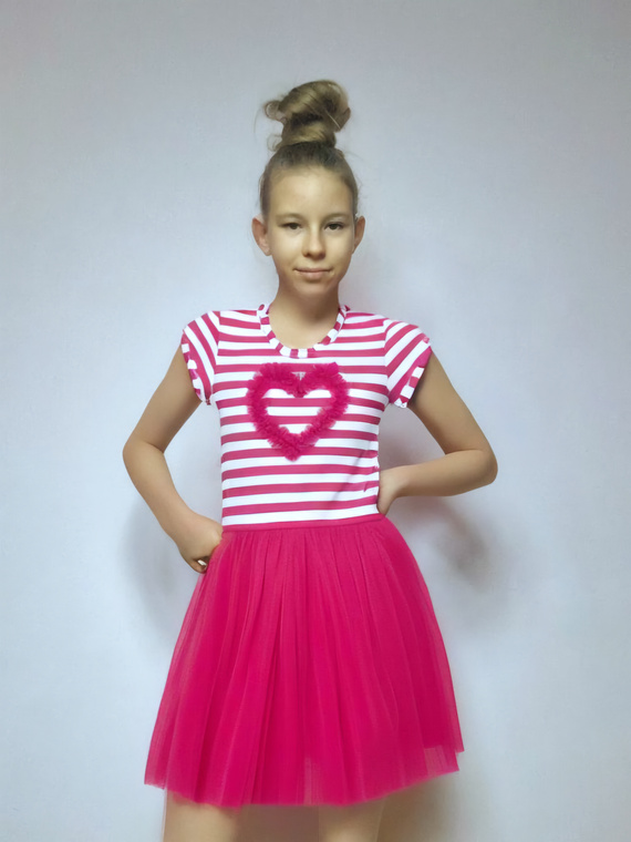 Gracja Bambarillo Kurzarmkleid, rosa