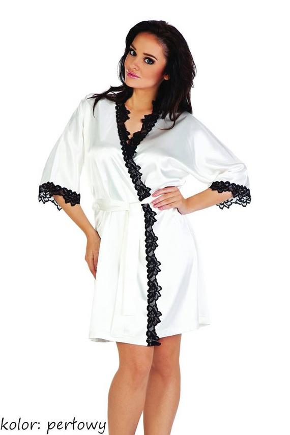 929 Kleoree Damenbademantel De Lafense - Perle