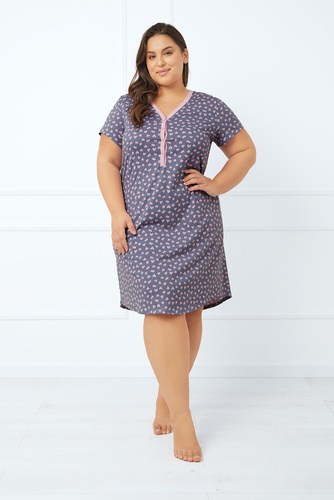 Tiana Nachthemd und Stillkleid, kurze Ärmel Italian Fashion - Druck