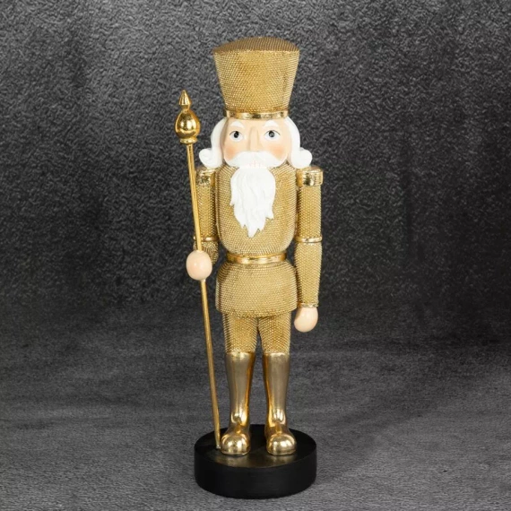 198 Nussknacker-Weihnachtsfigur, Eurogardinen, Gold