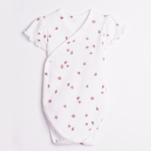 Nicol Hania 226092 Body Wickeloptik 100% Baumwolle Blumen Kurzarm