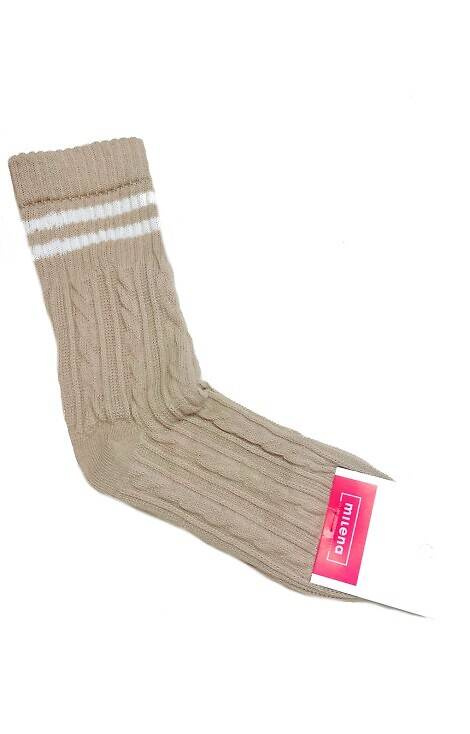 1542-001 Braid Milena Damensocken – Beige