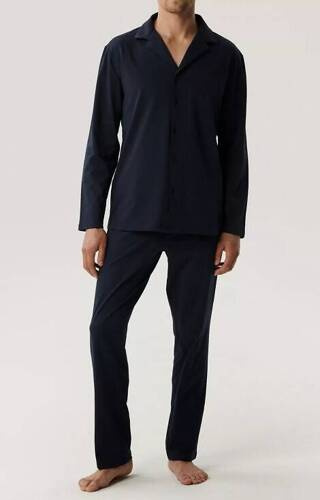BNMP-001 Herren-Langarmpyjama, Atlantic – Marineblau