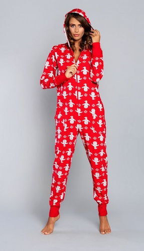 Nana Ladies' langer Overall Italienische Mode - rot 