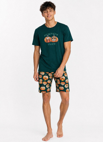 Jugend-Pyjama Cornette F&Y 551/58 Pumpkin Club 100% Baumwolle