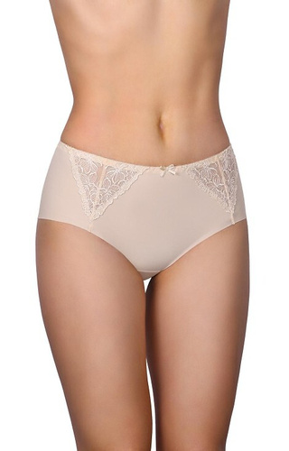 Beigefarbener Slip 58 Modo – Mikrofaser, Spitze vorne, lasergeschnitten