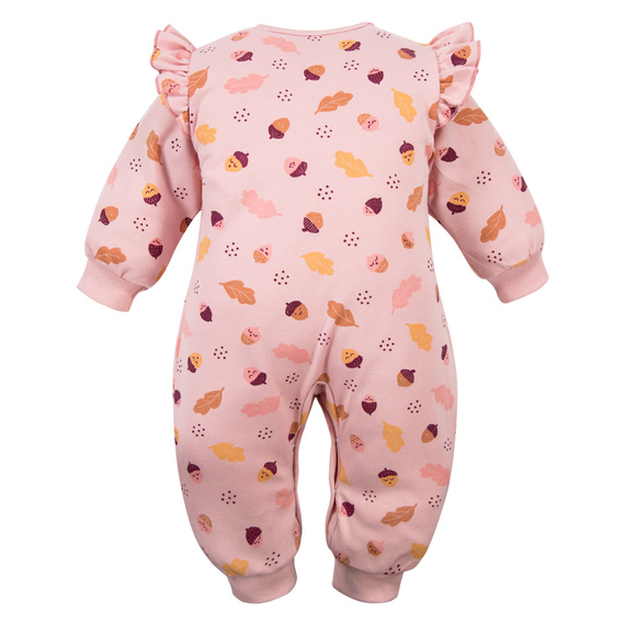 Fluffy Tails Eevi Babystrampler, rosa – Baumwolle, ohne Füße, mit Druckknöpfen