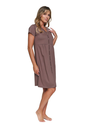 Umstandsbluse Doctor Nap 7547 100% Baumwolle Stillbluse Damen - Mocca