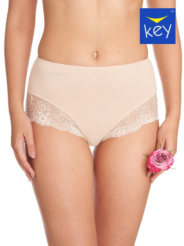 Damen Slips Key LPF 111 aus Baumwolle mit Spitze und Komfortschnitt