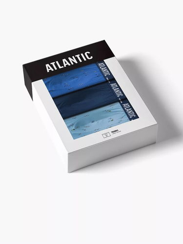 3MH-213 Herren Boxershorts 3er-Pack Atlantikblau