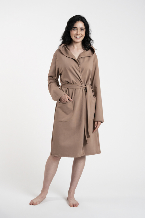 Karina Damenbademantel Italian Fashion - camel