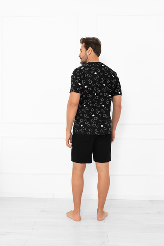 Herren Schlafanzug Wito - kurze Ärmel und Shorts, Baumwolle MEGA SOFT Italian Fashion  