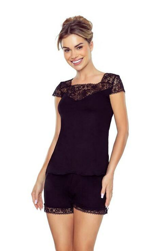 Gerda First Lady Eldar Damen-Pyjama – schwarz