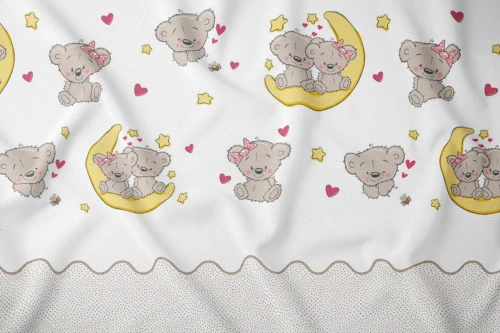 2896 D Dreamland Kinderbettwäsche aus Baumwolle, Karo-Teddybären