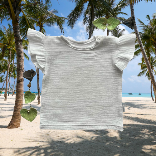 Mamatti BL50102 Musselin Kinderbluse leicht & luftig aus Baumwolle Sommer