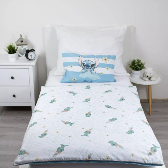 Jerry Fabrics Baumwollbettwäsche Lilo & Stitch Tropical Hugs 100x135 40x60
