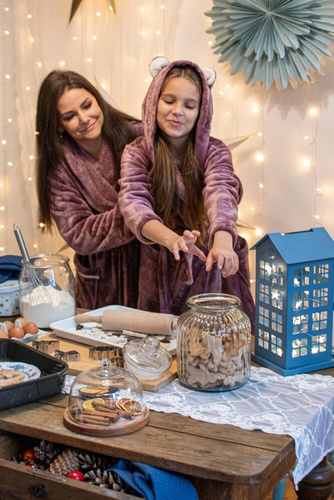 717 Serena Ladies' Short Dressing Gown Forex - berry