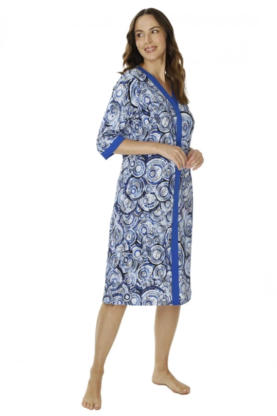 86671 Irene Seagull Nachthemd, blau bedruckt