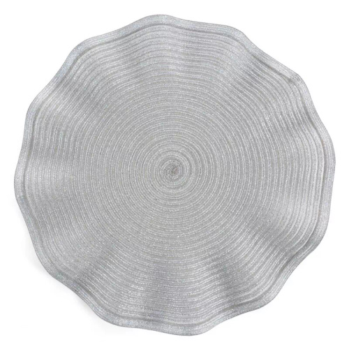 Eurofirany Tischset elegante Platzmatte unter Teller Glamour Stil June silver