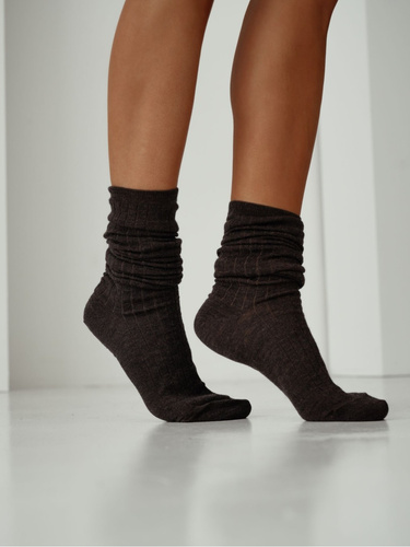 Kniestrümpfe 1627-001 Milena beige – Wolle, gerippt, nicht komprimierendes Bündchen