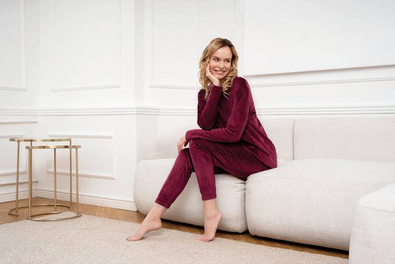 Akara Damenset Italienische Mode - burgunderrot