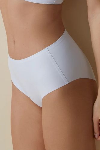 503 Damen-Slip „Maxi Braga Selene“, weiß – hoher Bund, nahtlos, formend
