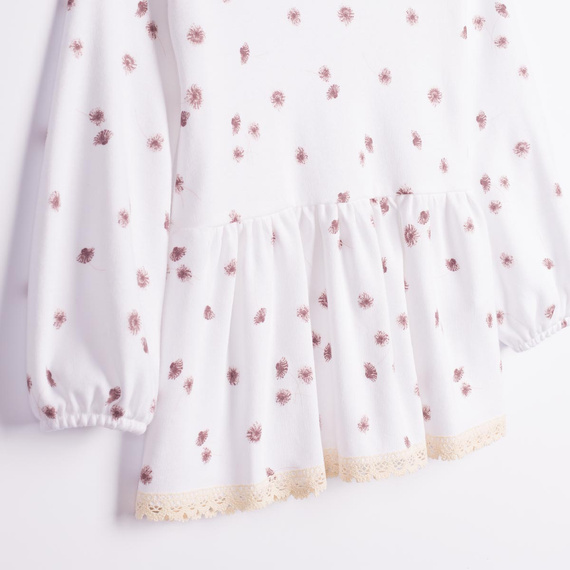 Nicol Hania 226138 Mädchenbluse 100% Baumwolle mit Volant und Blumenmuster