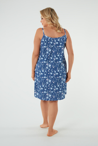 Tulpe Nachthemd, schmaler Träger Italian Fashion - Druck 