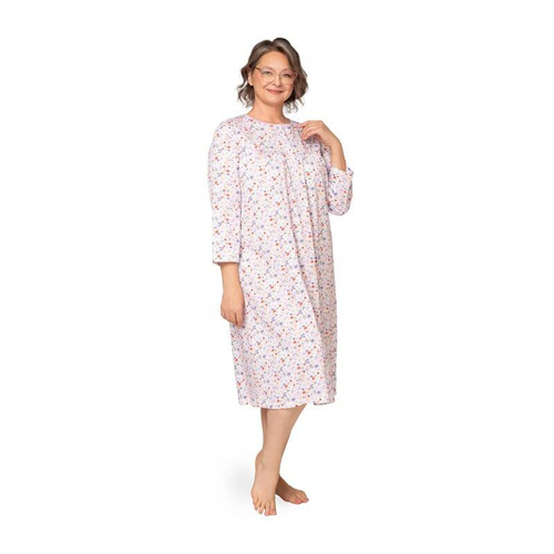 204 Bogna II Martel Nachthemd mit Reißverschluss – Weiß-Lila 25