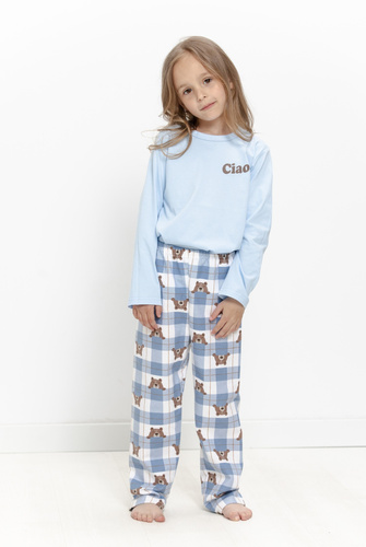 Mädchen-Pyjama Taro 3649 Coco Sahnefarben 100% Baumwolle Langarm