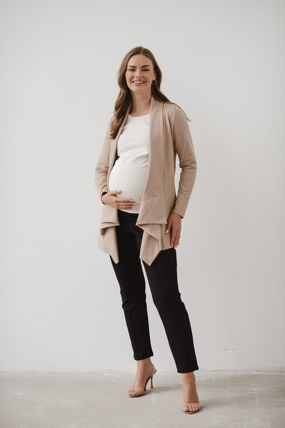 Beige Umstandsstrickjacke von Mama Wrap Milk&Love