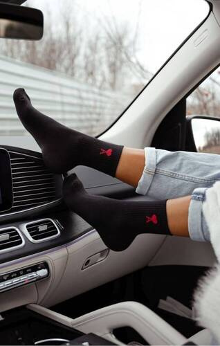 0200-135 Amor Milena Damensocken – schwarz