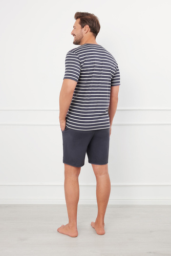 Bert Herren Schlafanzug Italian Fashion - graphit