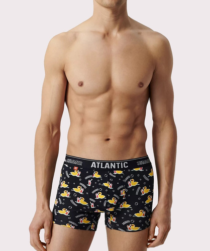 2MHH-007/25 Atlantic Herren-Boxershorts – Marineblau-Rosa