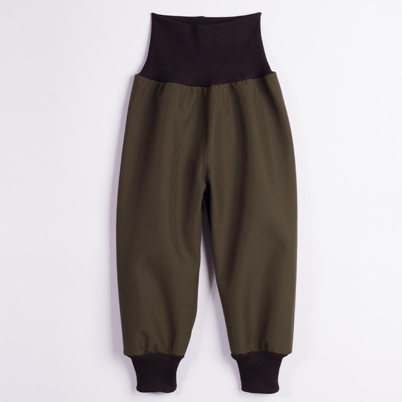 Nicol Hose 229052 Softshell Kinder mit Fleece, hoher Bund, Bündchen – Khaki