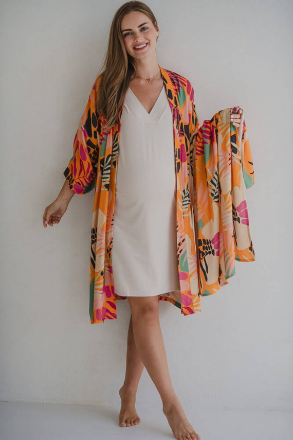 Tropical Orange Milk&Love Bambuswickeltuch