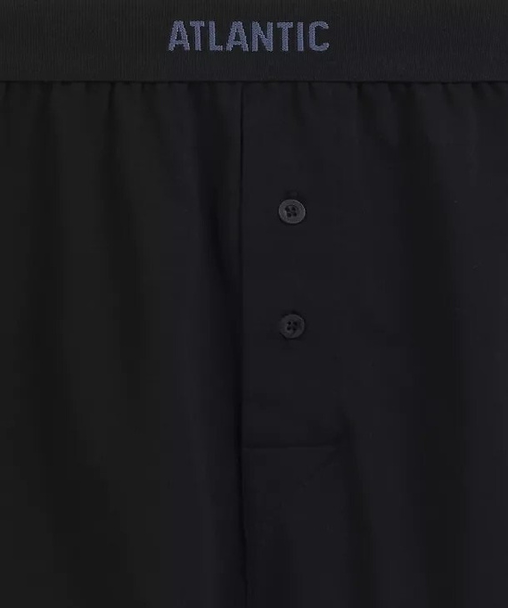 Herrenboxershorts Atlantic 2MBX-0255 A2 2er-Pack schwarz-denim – locker, 100% Baumwolle