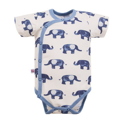 Kurzärmliger Body mit Umschlag von Elephant Eevi – ecru