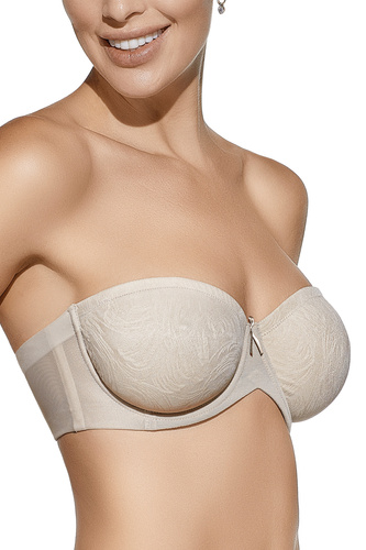 Sandra Selbsttragender BH Selene Beige – Bügel, trägerlos, Silikonträger