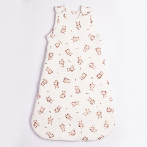 227043 Nicol BENEK Baby-Schlafsack 1,5 TOG Baumwolle creme mit Bärenmotiv