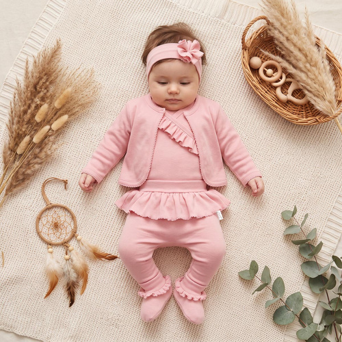 Nicol Baby-Set 142106, 5-teilig, 100% Baumwolle, puderrosa