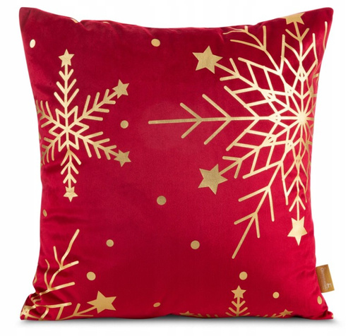 Chp 237 Weihnachts-Samtkissenbezug Eurocurtains rot – weiche, elegante Dekoration