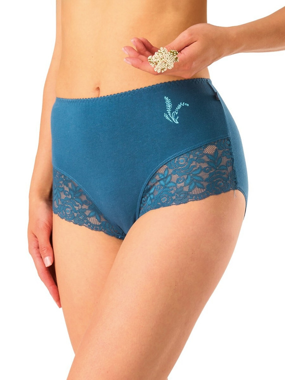 Damen-Slip Key LPF 577 blau – Baumwolle, bequem, 2 Stück in einer Packung