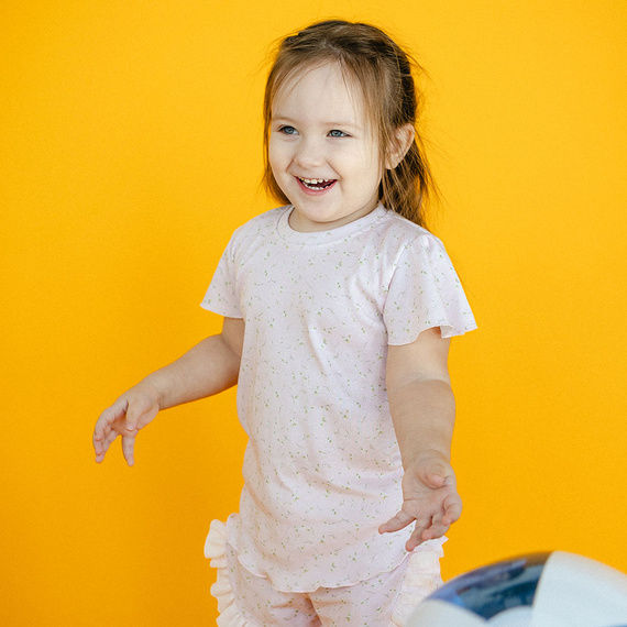 Meadow Eevi Kurzarmbluse – rosa