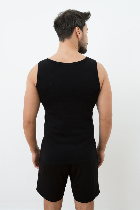 Paco Herrenweste mit breiten Schultern Italian Fashion - schwarz 