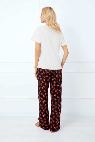 Cherry Damen-Pyjamahose, lang Italian Fashion - Druck